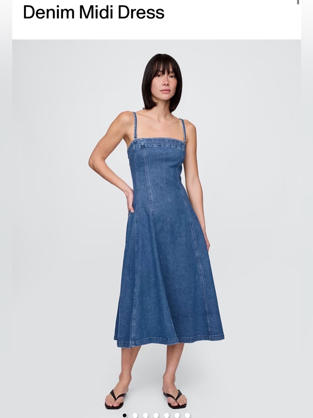 Gap denim midi dress